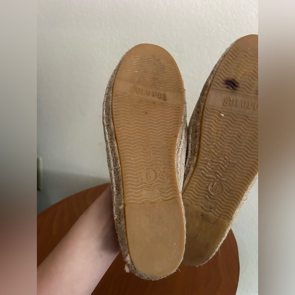 Soludos Women's Jason Polan Wink Espadrilles Cream Cotton Canvas Jute Sz 8 Woven - Picture 5 of 13